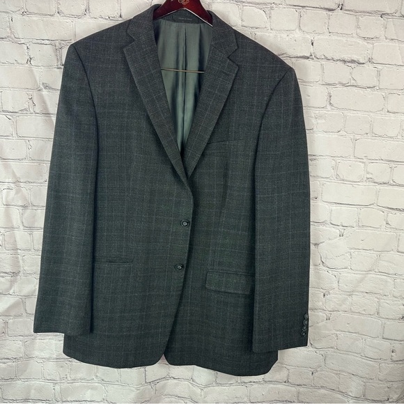 calvin klein Classic Gray Men's wool sports coat Blazer sz 44L preppy office - Picture 1 of 8